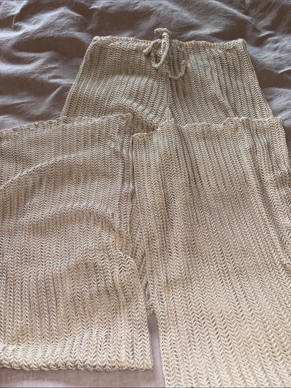 Jordan Taylor Cream Mesh Pants